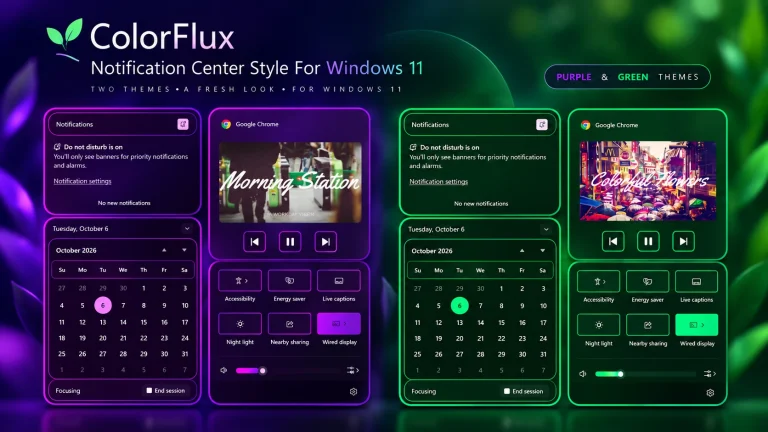 ColorFlux Notification Center Style For Windows 11 4 ColorFlux Notification Center Style For Windows 11