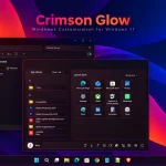 Crimson Glow - Windhawk Customization for Windows 11