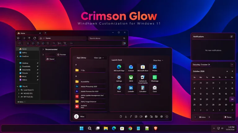 Crimson Glow - Windhawk Customization for Windows 11 6 Crimson Glow - Windhawk Customization for Windows 11