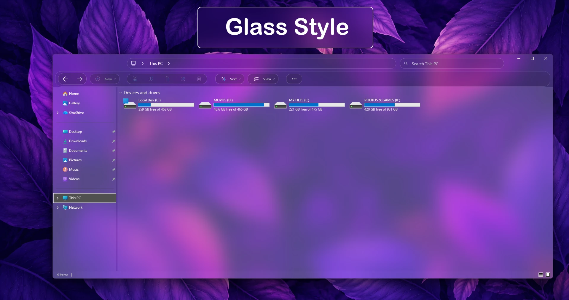 FloatX Explorer Style For Windows 11 4 Glass Style