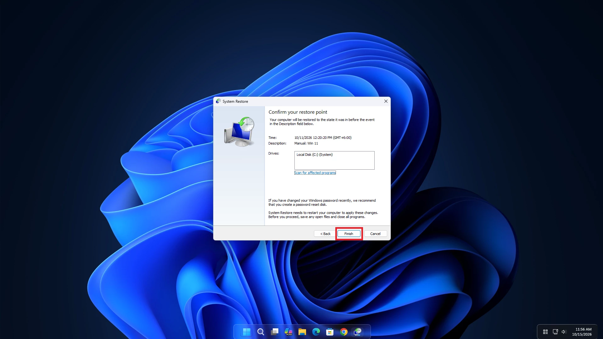 How to Create and Use a System Restore Point in Windows 11 8 How to Use Restore Point 4