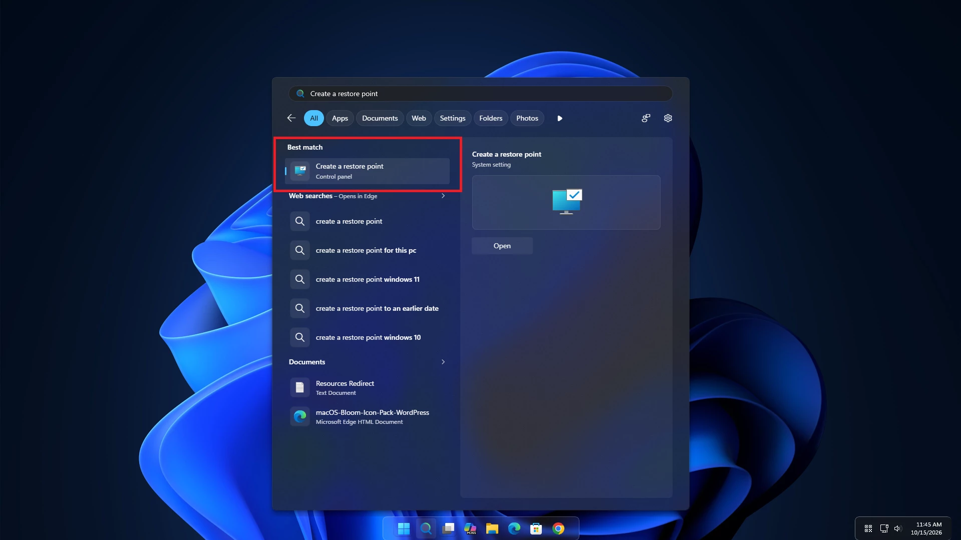 How to Create and Use a System Restore Point in Windows 11 2 Screenshot 2026 10 15 114522